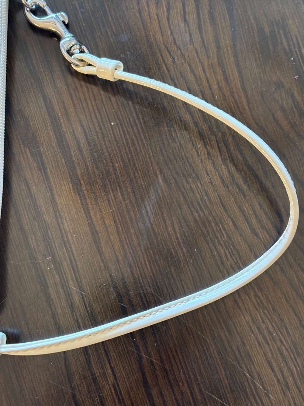 Coach White Leather Wristlet with Multicolor Dot Inlays - Picture 7 of 8